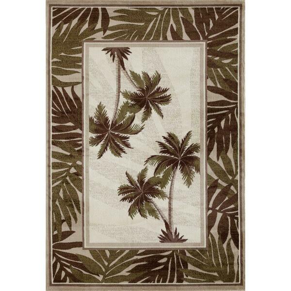 Art Carpet 8 X 11 Ft. Palm Coast Collection Frond Woven Area Rug, Beige 841864131340
